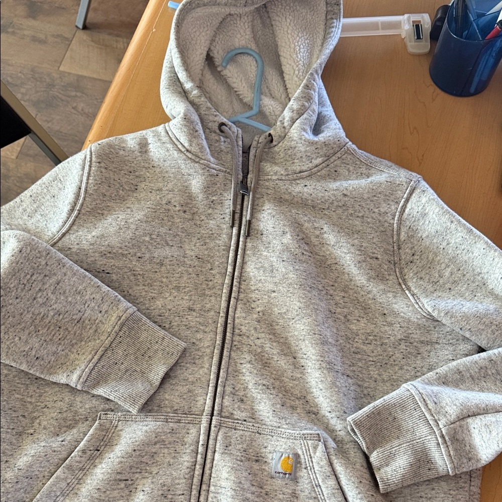 Carhartt Heather Gray Kids Hoodie size L 12/14 great condition